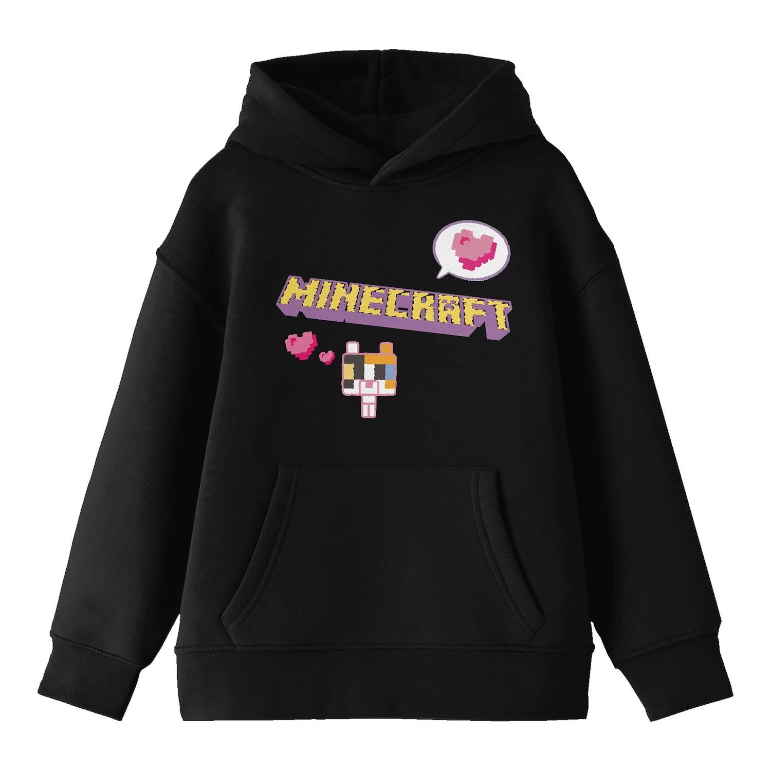 

Толстовка Minecraft Block Kitten с сердечком и логотипом для мальчиков 8–20 лет Licensed Character