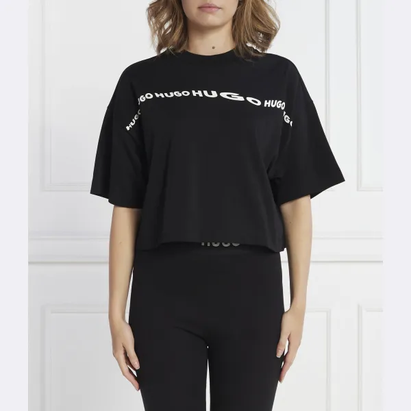 

Укороченная футболка tee_6 Hugo, черный