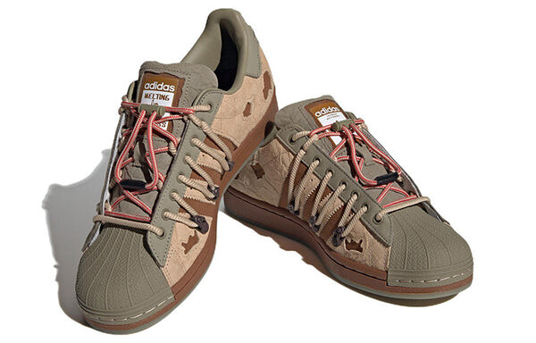 Кроссовки оригиналы суперзвезда x тающая грусть Adidas, зеленый — фото 3