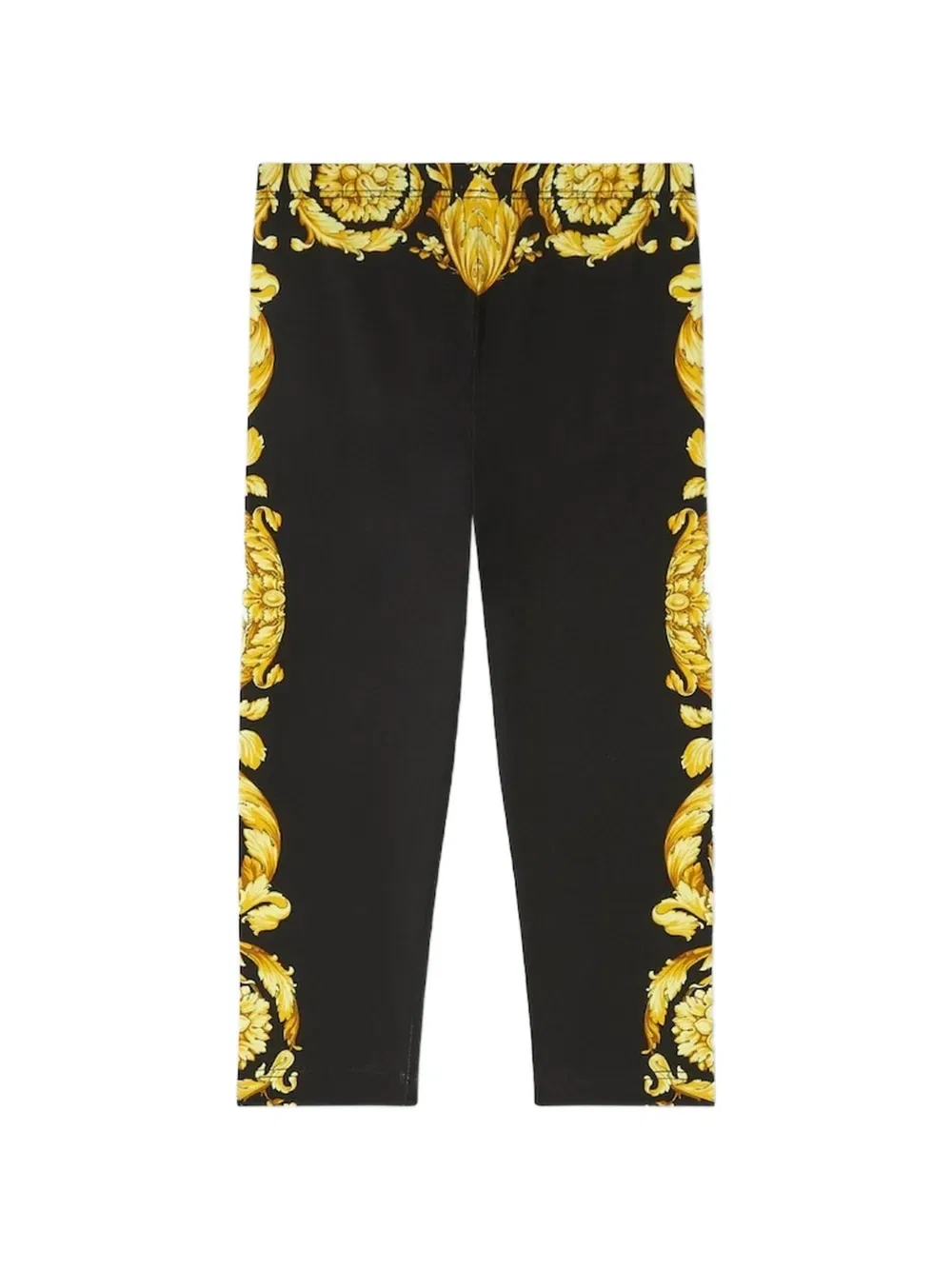 Брюки с барочным принтом Versace Kids, золото — фото 2