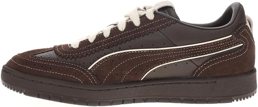 Мужские кроссовки PUMA Wal Neo Renaissance Premier Court с шнуровкой, повседневные - коричневые — фото 3