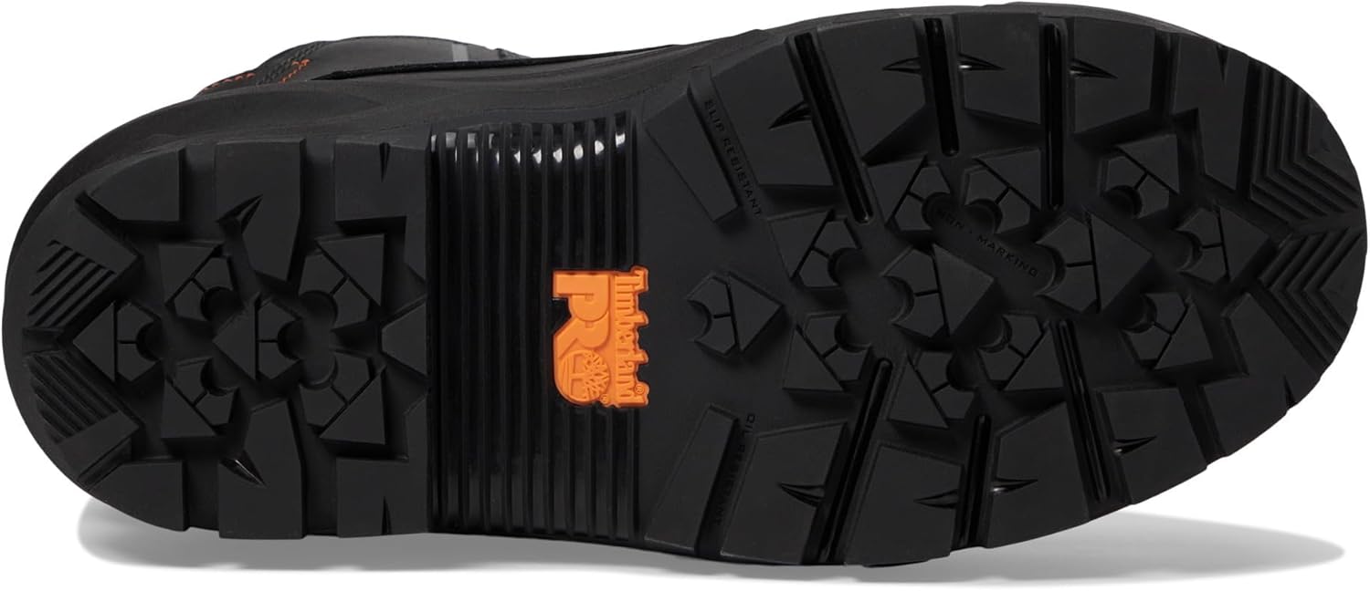 Timberland PRO мужские водонепроницаемые ботинки Pac Max Composite Safety Toe, Black/Orange-Classic — фото 3