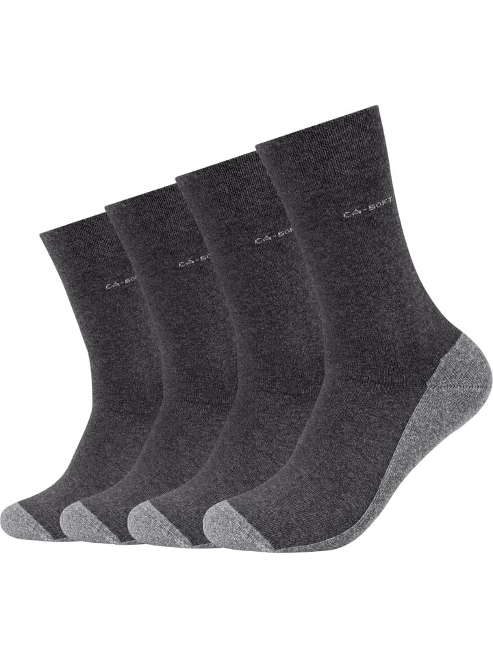 

Носки camano Unisex 4 Paar ca soft walks, антрацит