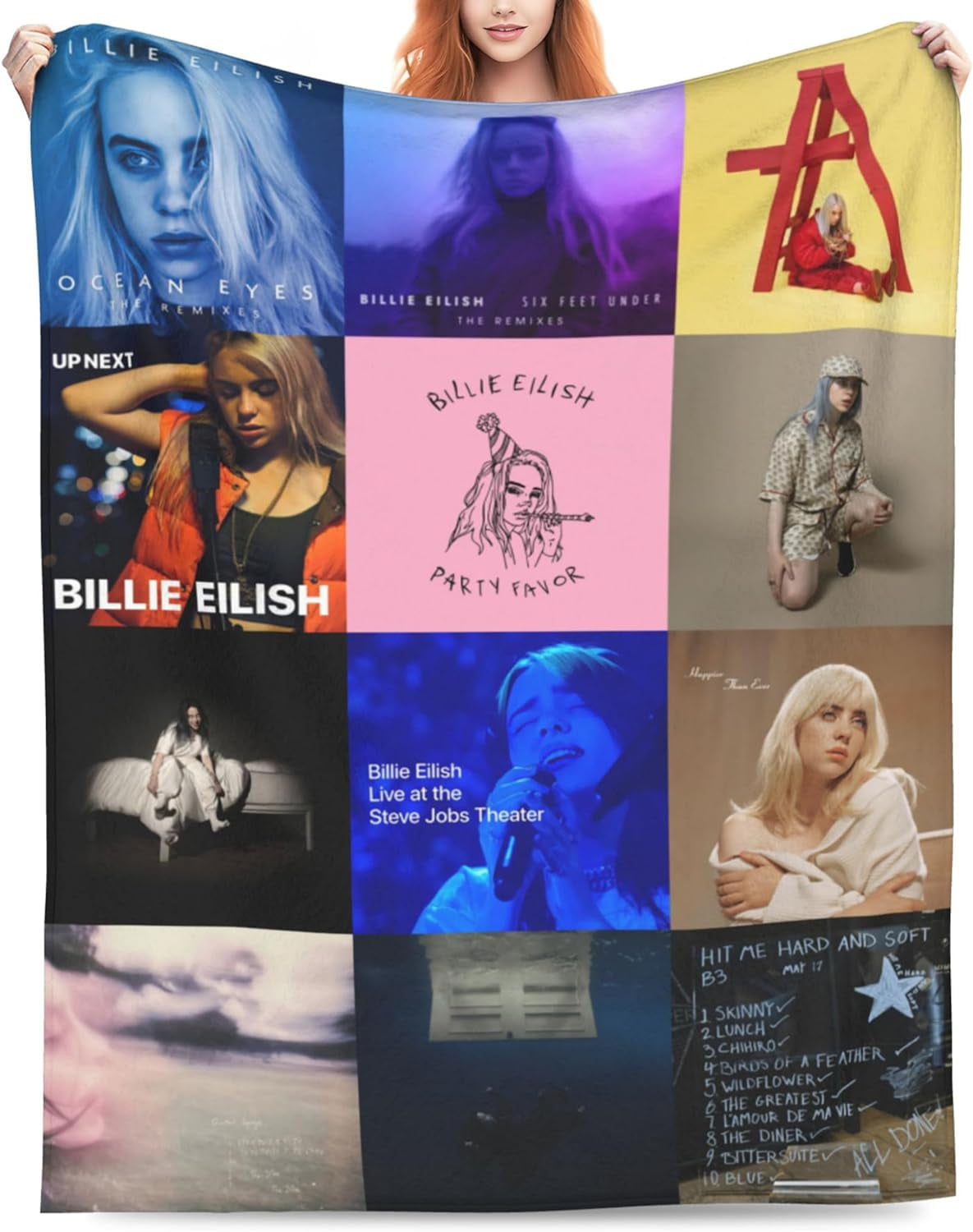 

Одеяло с принтом Billie Eilish Merch Rinyin