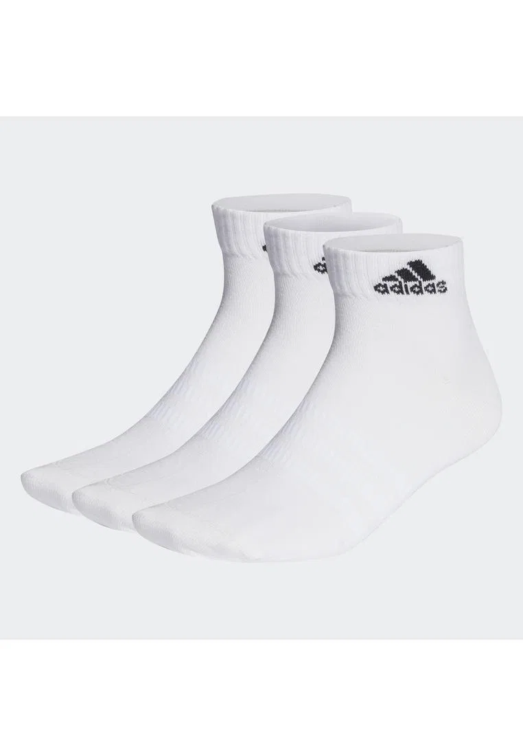 Тонкие и легкие носки 3 пары Adidas, белый/черный — фото 2