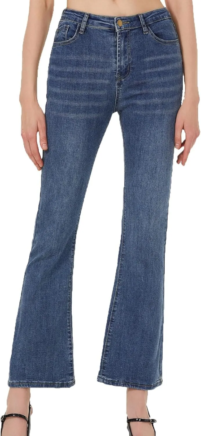 

Женские джинсы Flare с высокой талией и расклешенным низом