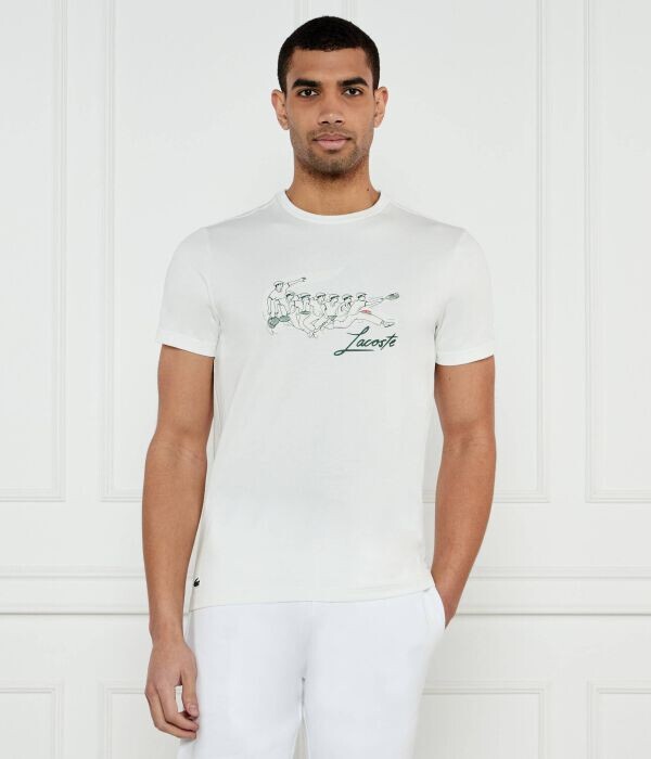

Футболка мужская Lacoste с принтом, экрю