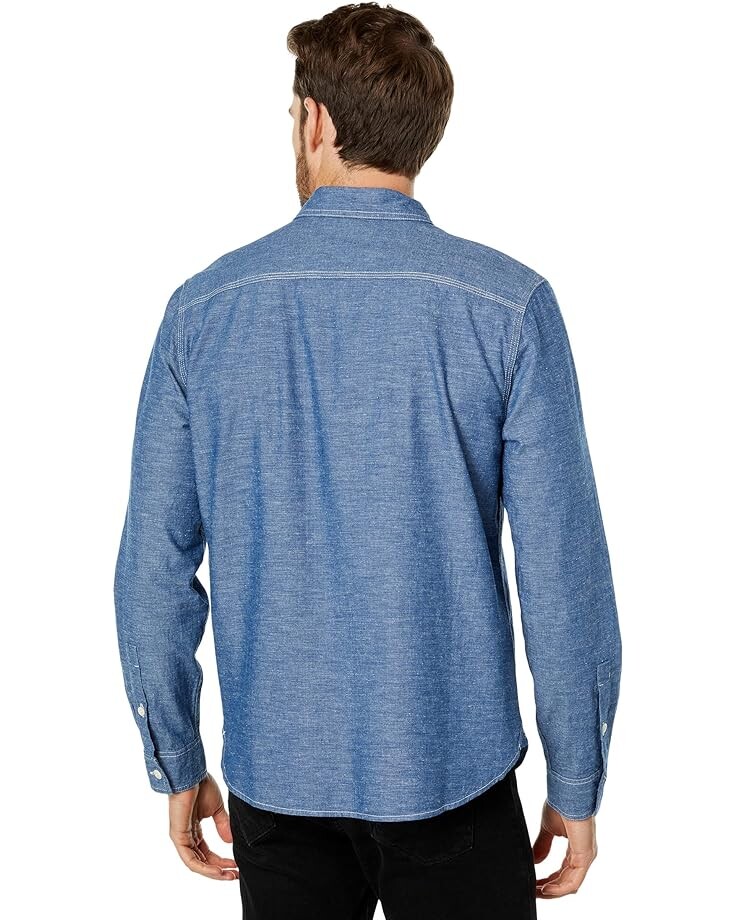 

Рубашка Lucky Brand Chambray Workwear Long Sleeve Shirt, цвет Blue Indigo