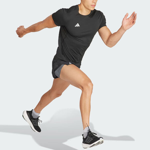 Футболка adizero essentials running t shirt asia sizing Adidas, черный — фото 4