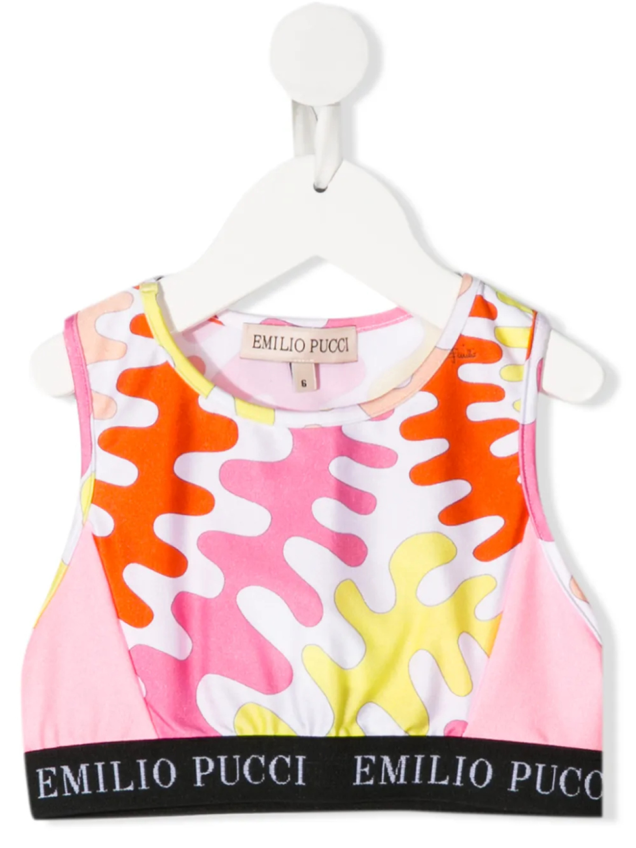 

PUCCI Junior укороченный топ с абстрактным принтом, розовый
