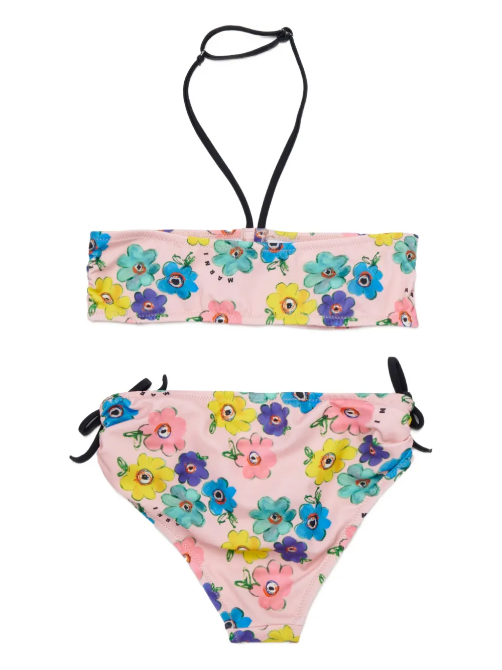 Бикини с цветочным принтом Marni Kids, розовый — фото 2