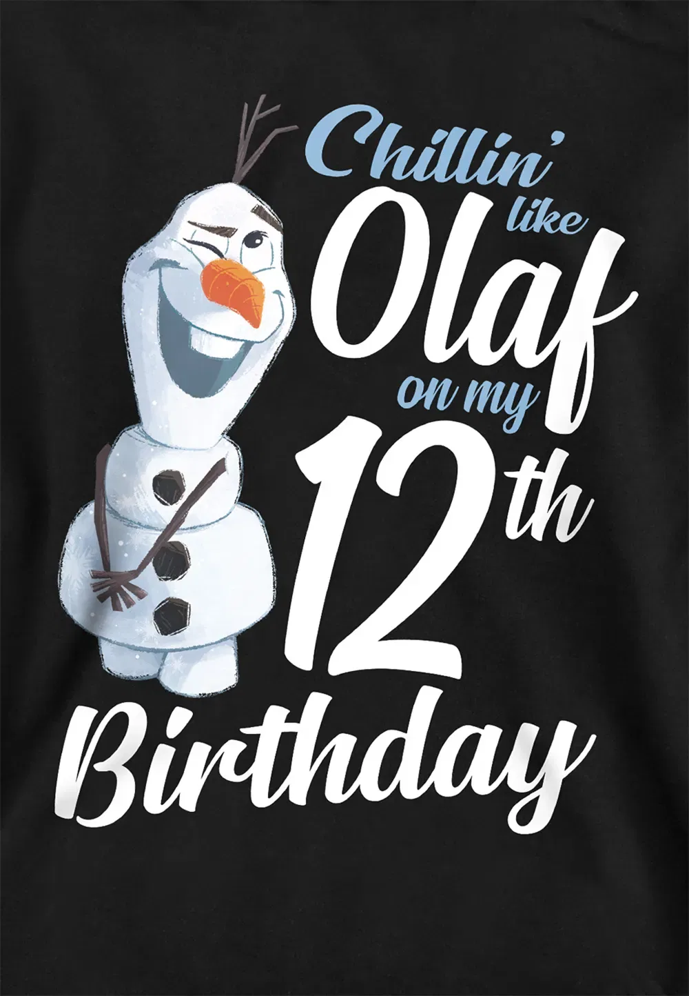 Детская худи Disney Frozen с Олафом, черная, черный — фото 2