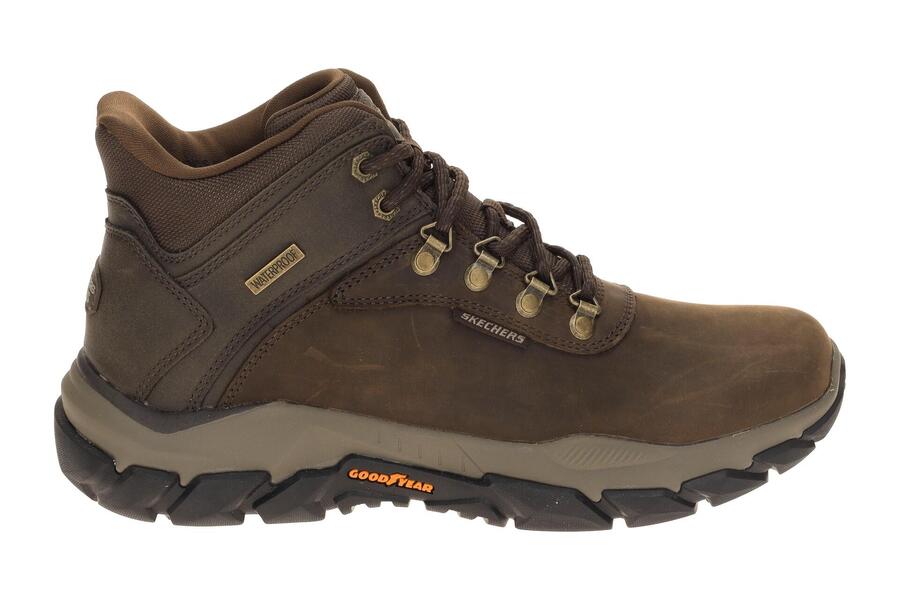 Кроссовки Skechers Santoro, средние, коричневые, водонепроницаемые, слипоны — фото 2
