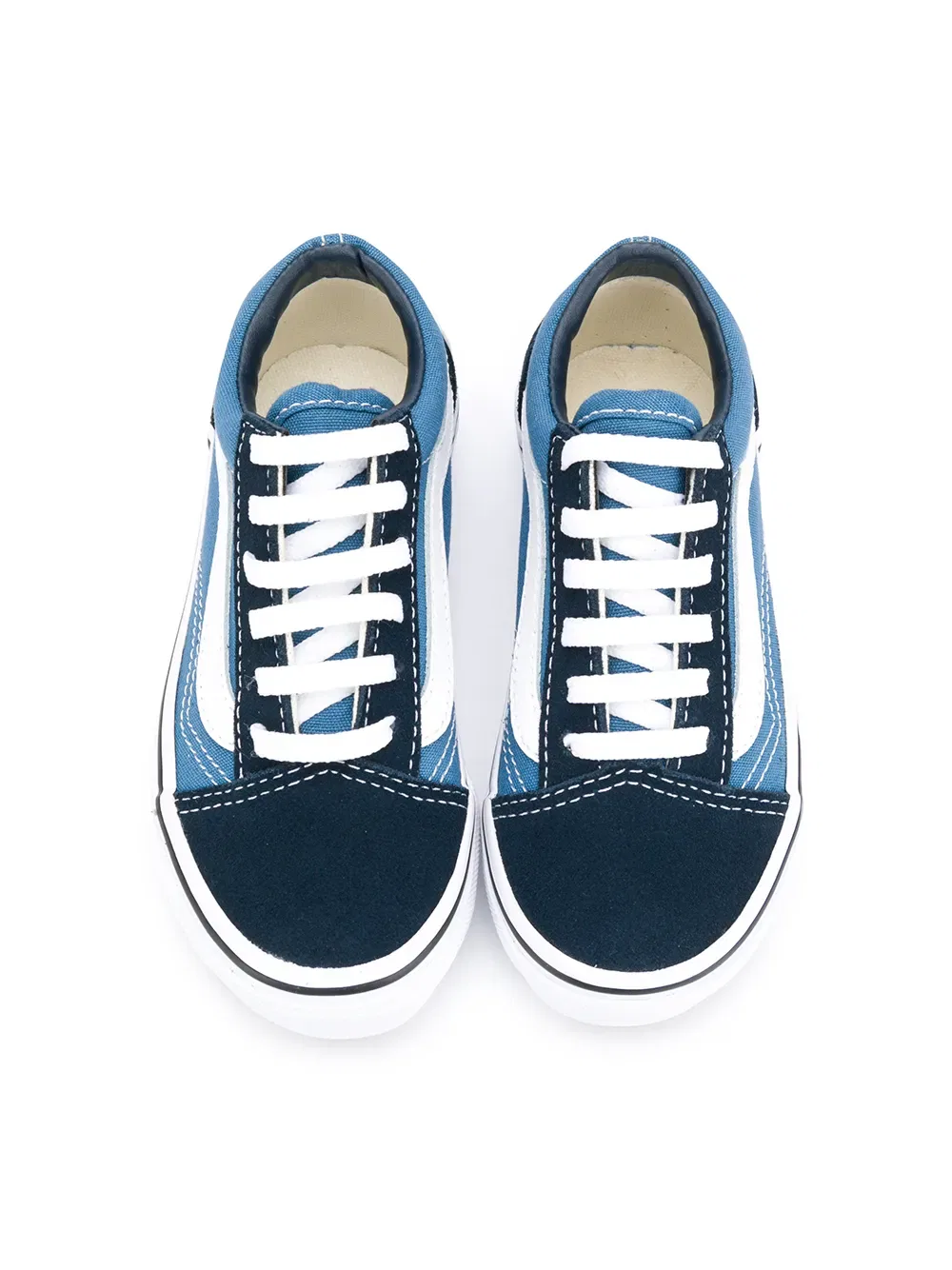 Кроссовки на плоской шнуровке Vans Kids, синий — фото 3