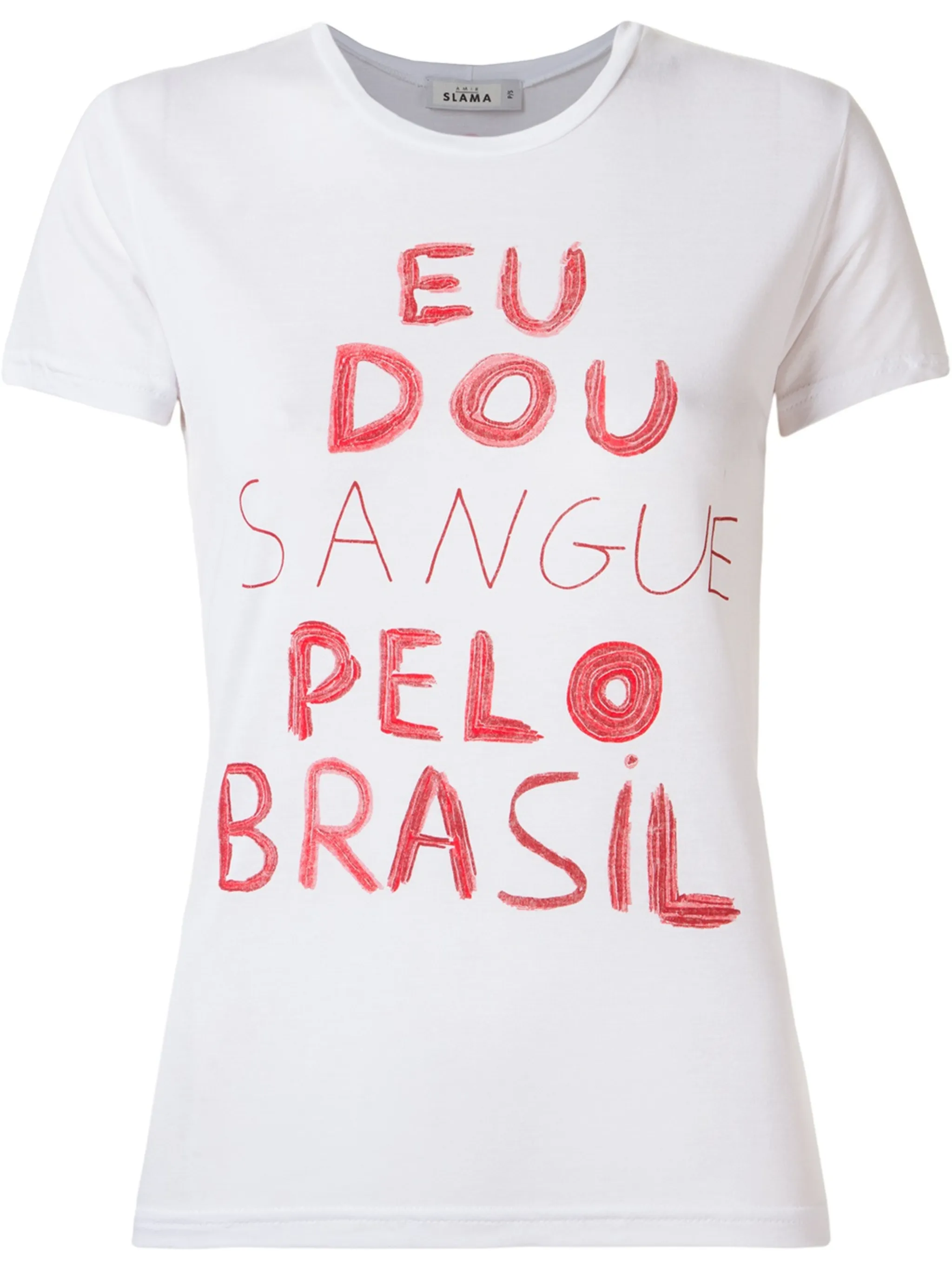 

Футболка с графичным принтом Amir Slama, белый