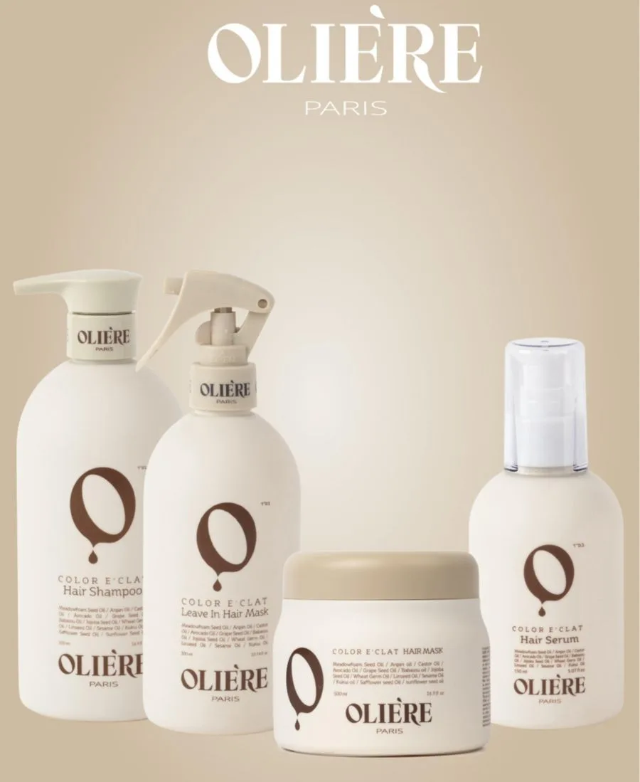 Oliere Paris Набор для ухода за окрашенными волосами Color Eclat Repairing Hydrating Color-Protecting Hair Care Set — фото 2