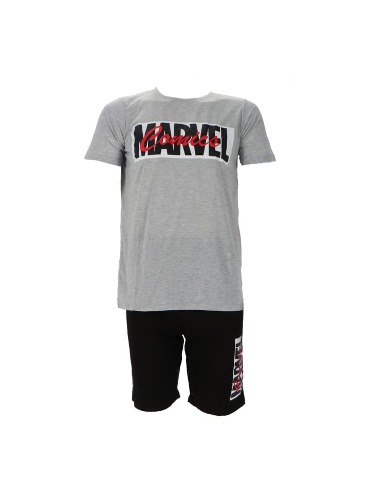 

Мужские пижамные шорты с короткими рукавами Marvel, серого цвета Marvel