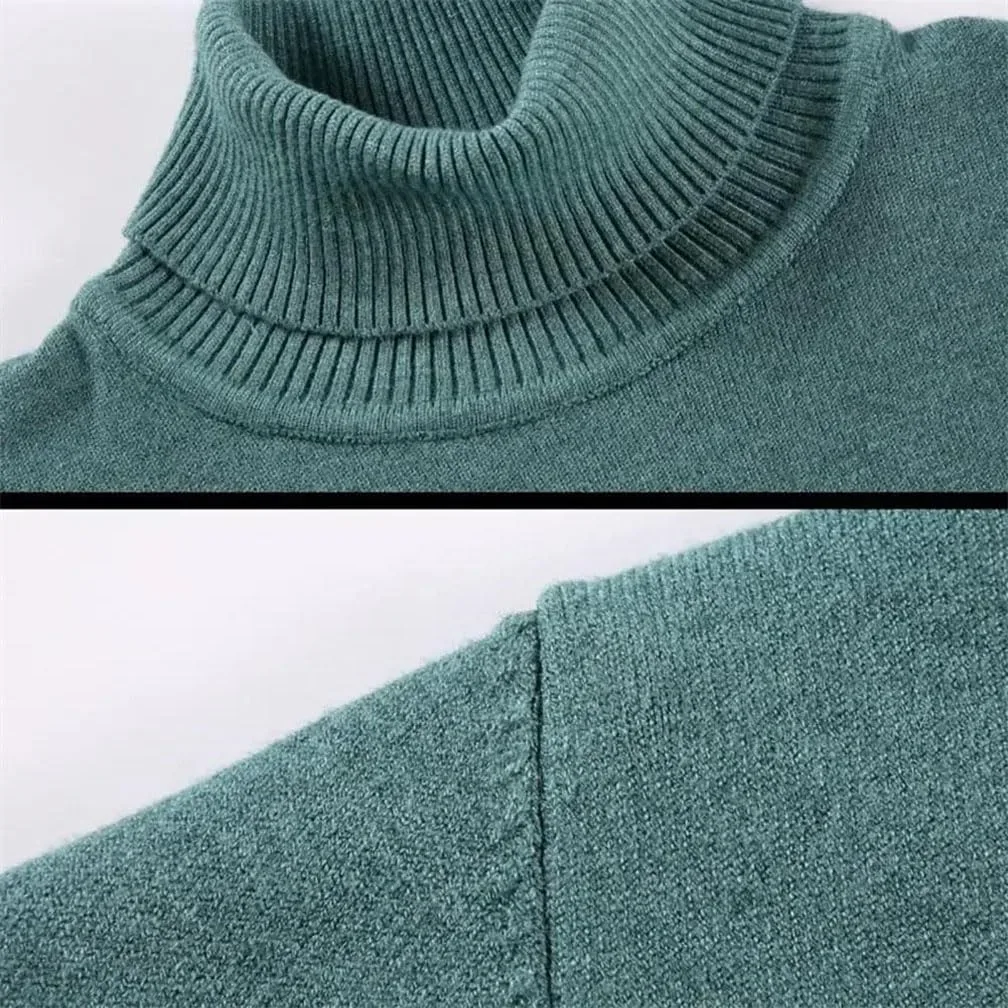 Мужской свитер Slim Fit с высоким воротником — фото 2