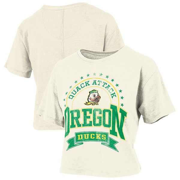 

Женская футболка Oregon Ducks с эффектом винтажного старения Pressbox