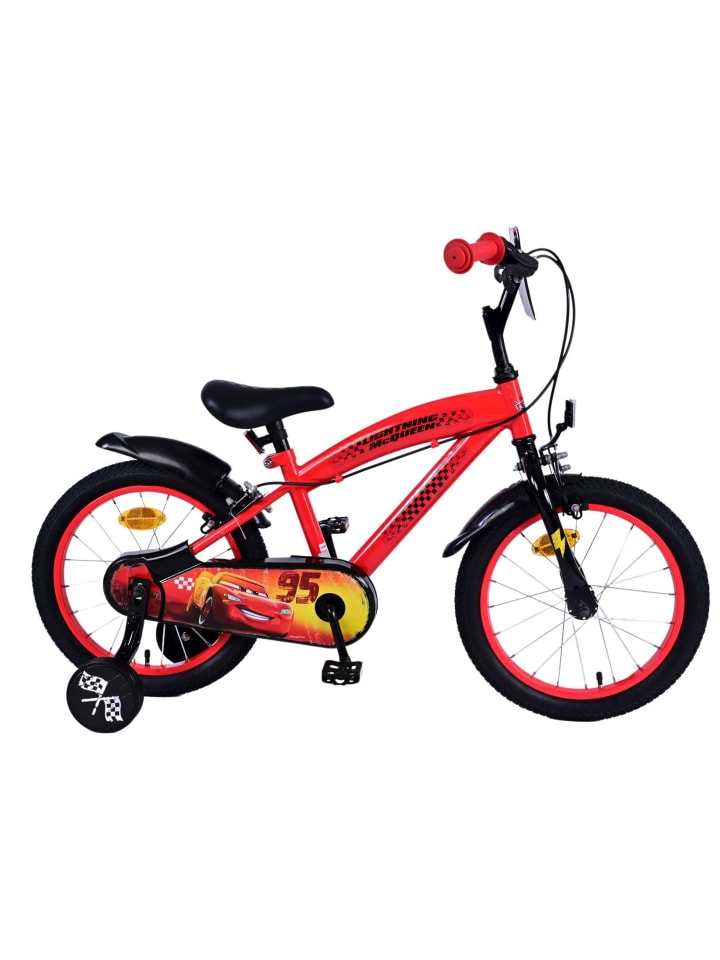 

Volare Детский велосипед Disney Cars, 16 дюймов, без тормоза-педали, красный