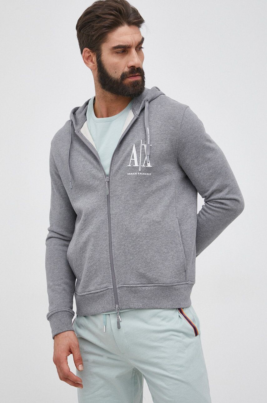 

Толстовка Armani Exchange из хлопка, серый