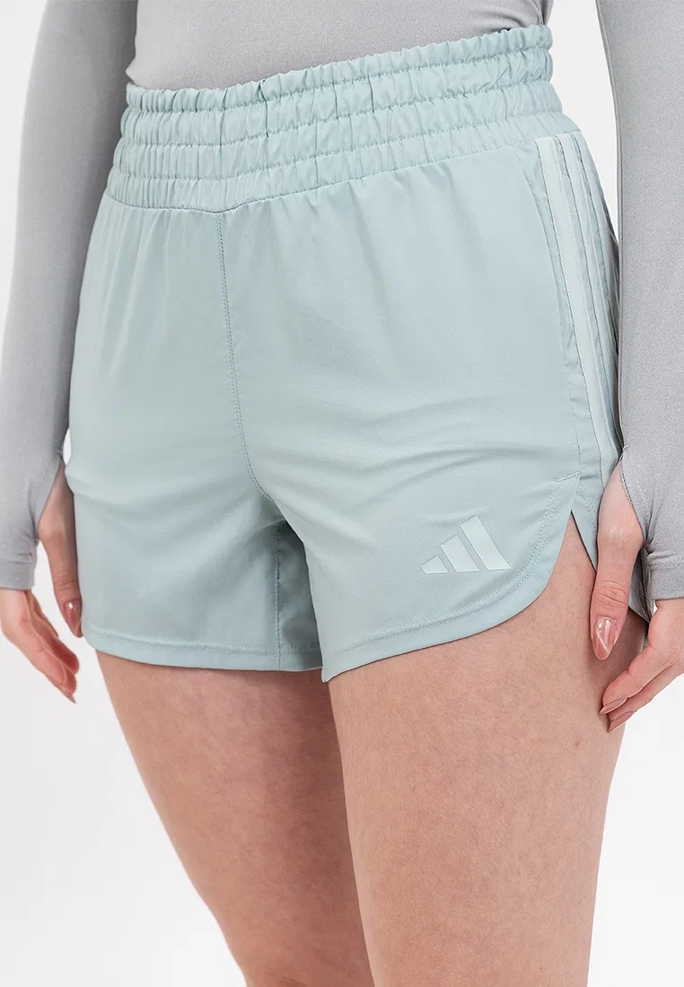 Шорты для тренировок, высокая посадка, тканые, модель Pacer Workout Adidas, черный — фото 4