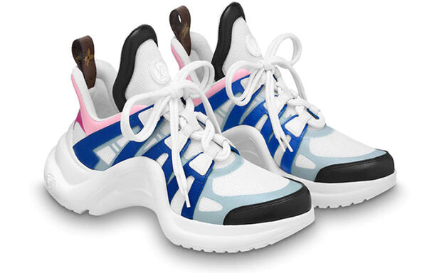 Кроссовки lv archlight sports shoes blue/white/pink Louis Vuitton, белый — фото 3