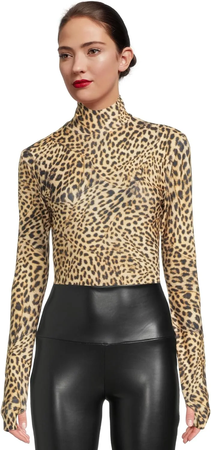 

Norma Kamali Женская водолазка с длинным рукавом Slim Fit