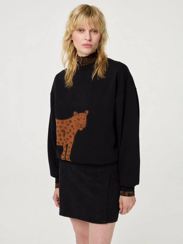 

Свитер с круглым вырезом Archie Leopard Fabienne Chapot, Black/Brown