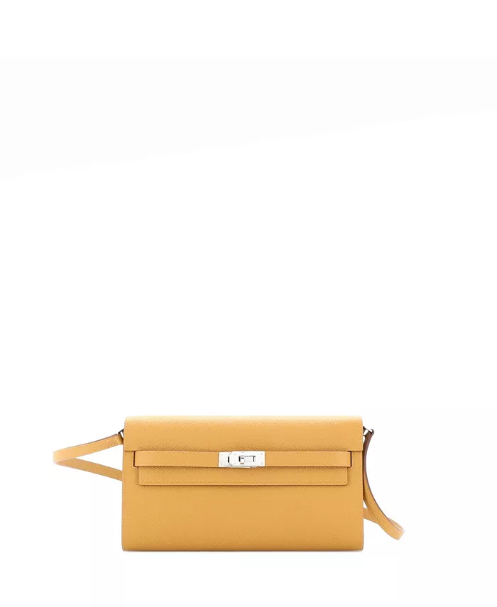 

Кошелек Kelly To Go Epsom Pre-Owned HERMÉS, коричневый