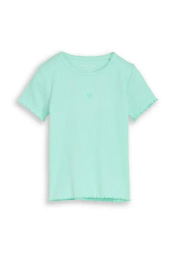 Футболка Tom Tailor T-Shirt mit stickerei basic t-shirt, светло-мятный