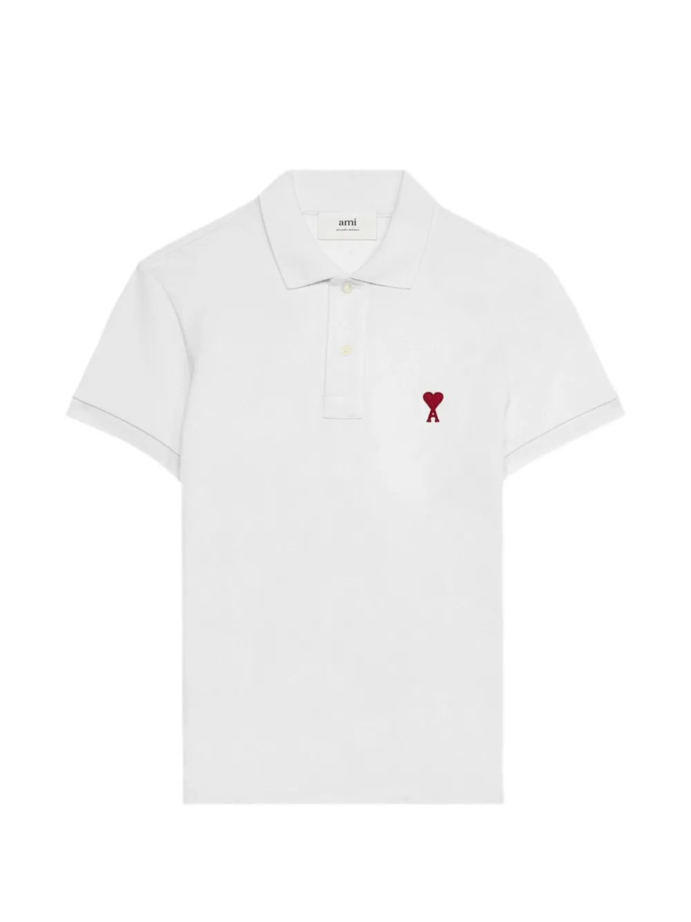 

Поло с сердечным мотивом Ami Paris, белый