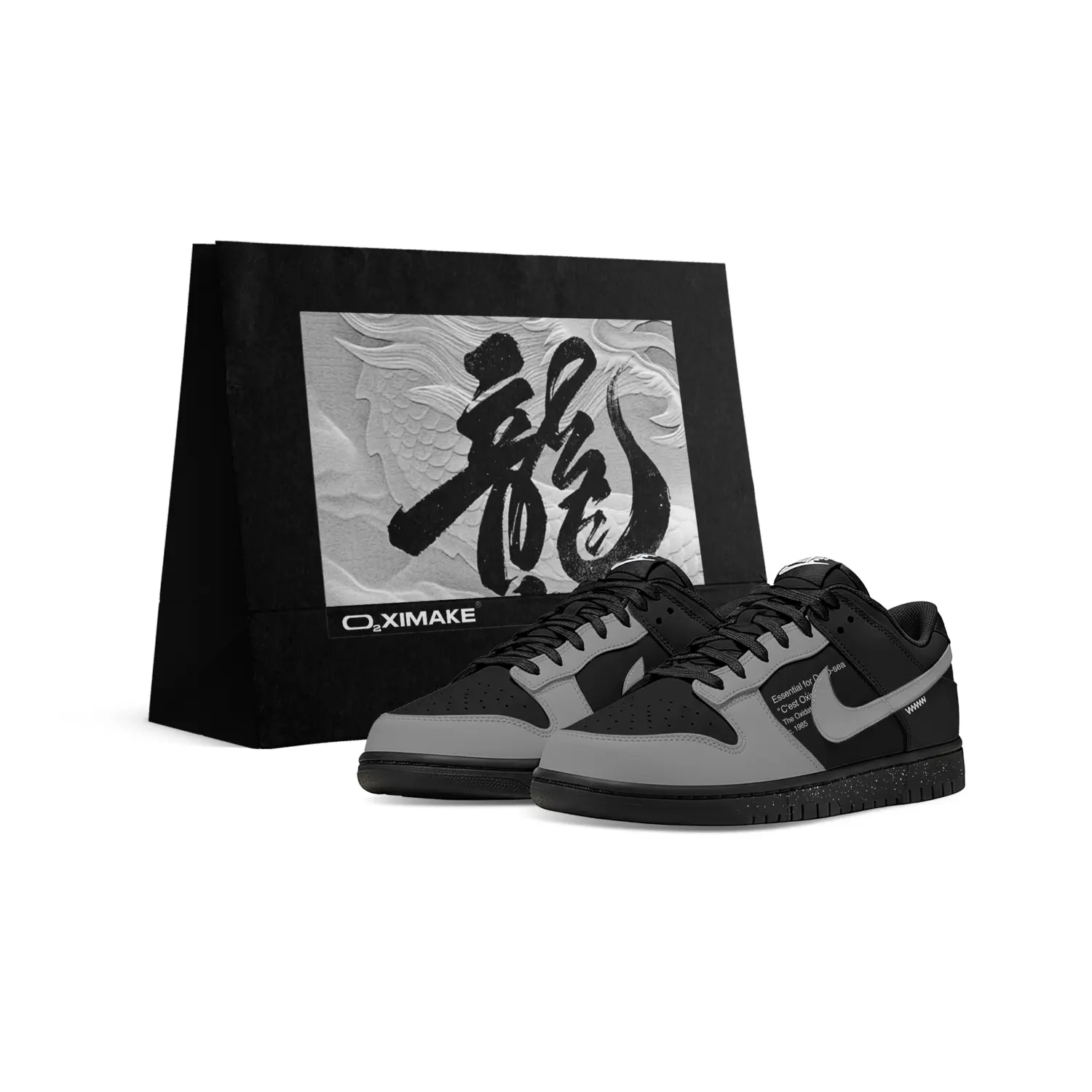 

Дышащие устойчивые к истиранию кроссовки Dunk low top unisex черный белый серый Nike, Shadow серый