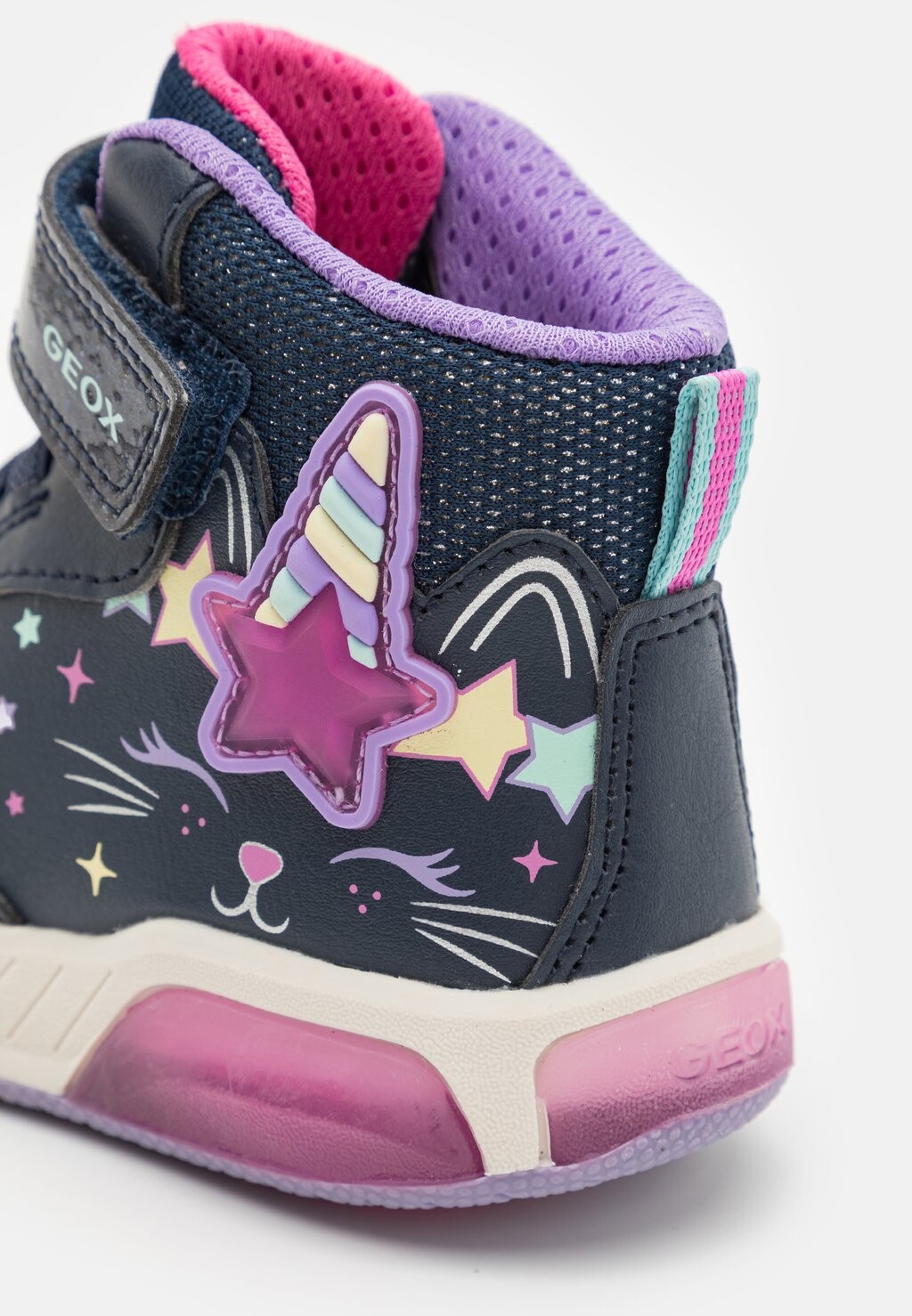 

Высокие кеды INEK GIRL LIGHT UP Geox, темно-синий