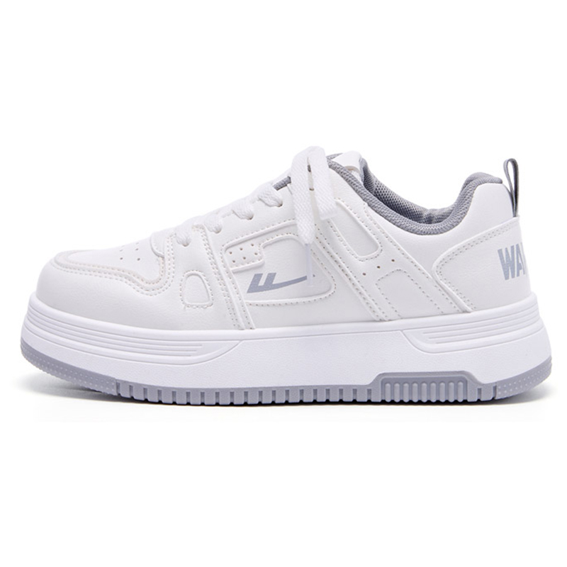 

Кроссовки для скейтбординга Unisex низкие из искусственной кожи, устойчивые к истиранию и скольжению WARRIOR, бежевый серый