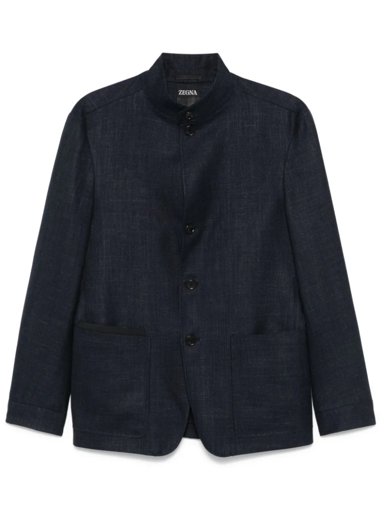 

Куртка Zegna с текстурой slub, синий