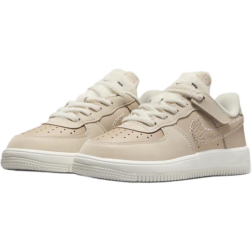 Кроссовки Nike для скейтбординга Air Force 1 Slip Resistant с противоскользящей подошвой, устойчивые к истиранию, с амортизацией, низкие, экрю, детские — фото 3