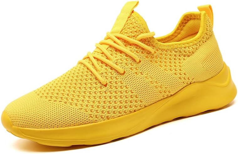 

Мужские кроссовки WYGRQBN Легкие дышащие слипоны для бега, тренировок в зале, тенниса и повседневной моды, желтый