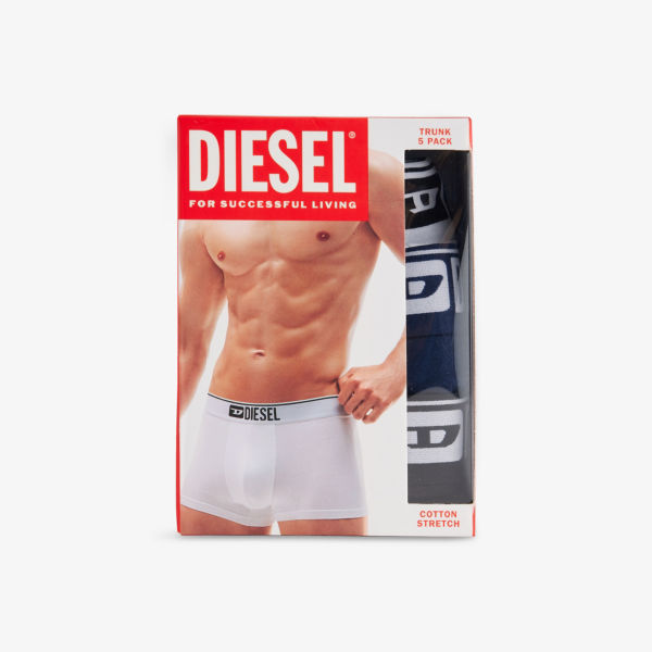 

Брендированный пояс, упаковка из пяти трусов из стрейч-хлопка Diesel, цвет e7216