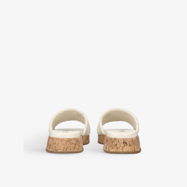 Мюли из искусственной кожи на плоской подошве с заклепками c Carvela, белый — фото 4
