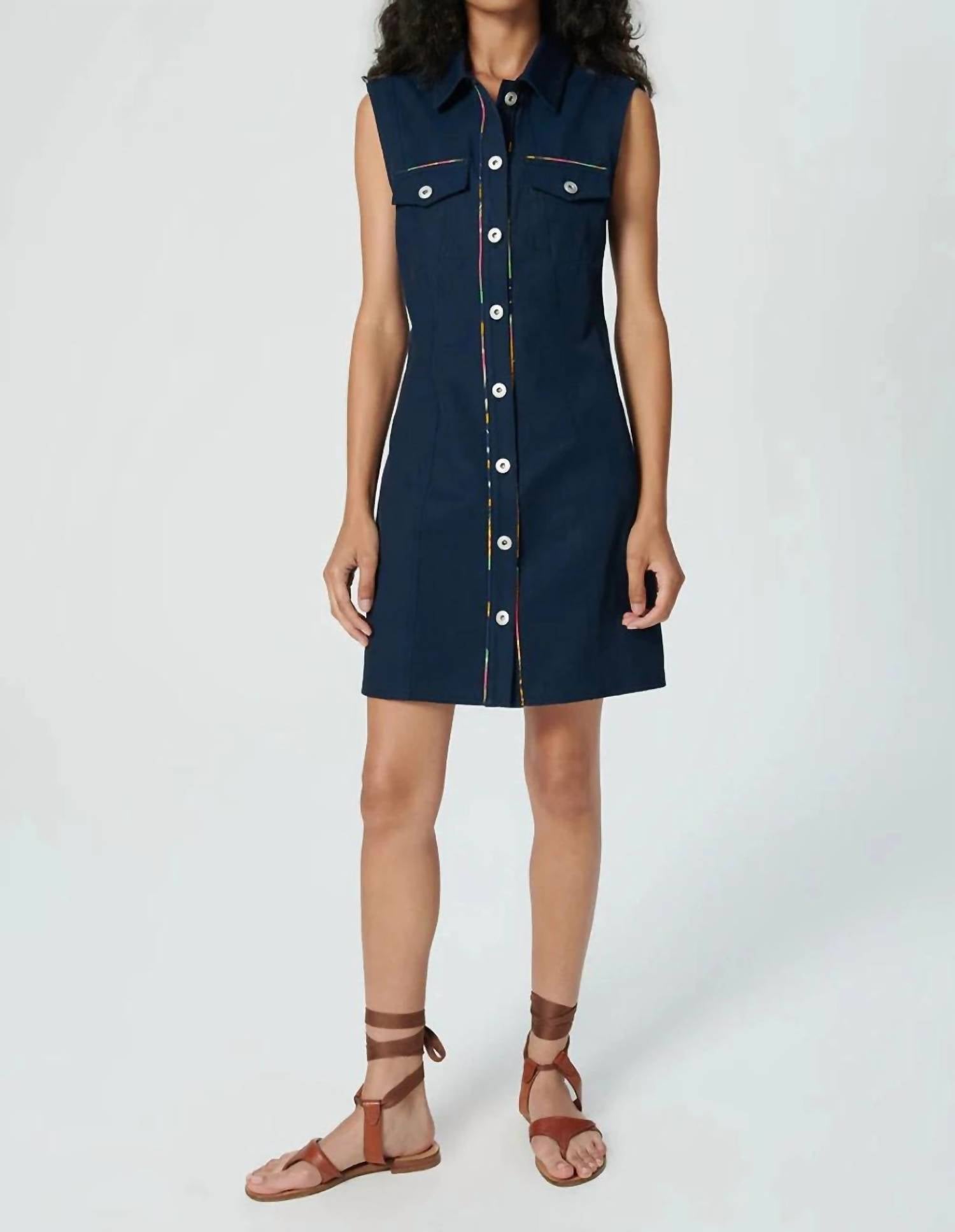 

Мини-платье цвета мяты в цвете Pachamama Deep Blue CHUFY