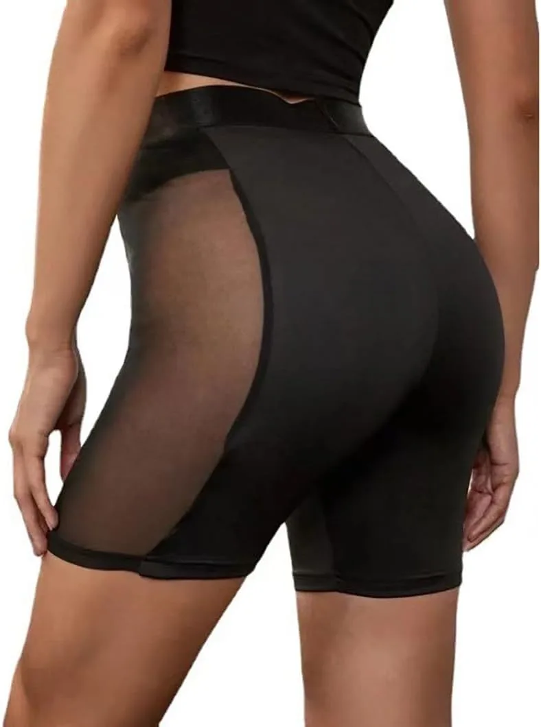 

COSYOU Женские шорты с боковой сеткой High Waist