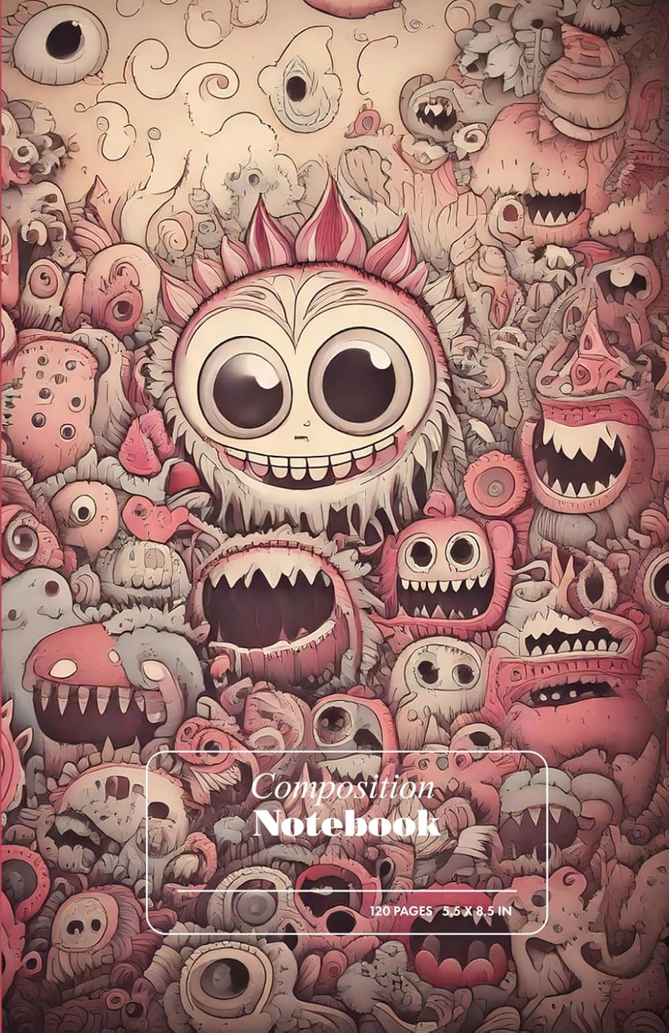 

Composition Notebook: FUNNY MONSTERS | College Ruled Composition Notebooks | Cute Aesthetic Journal | Wide Line | 5.5 X 8.5 (Independently published)