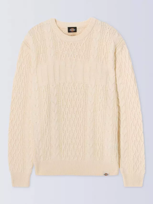 

Джемпер Dickies Script Cable Knit, цвет whitecap gray