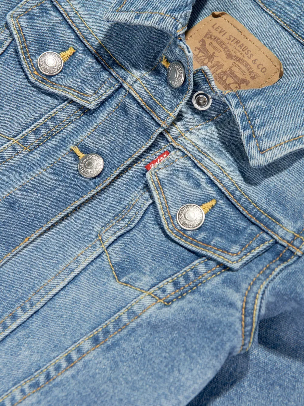Джинсовая куртка на пуговицах Levi'S Kids, синий — фото 4