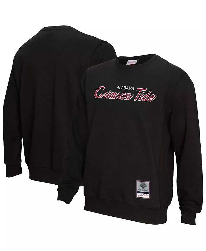 

Мужская черная толстовка Alabama Crimson Tide Elite Script Mitchell & Ness