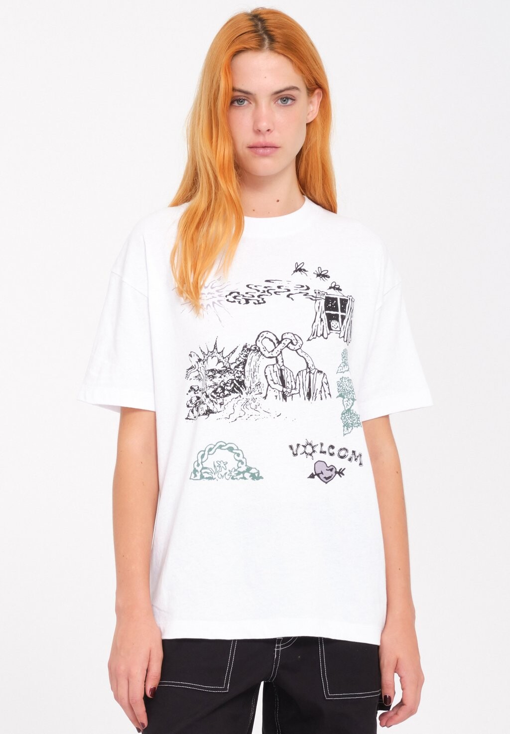 

Принт на футболке FA KEUTCHI Volcom, белый