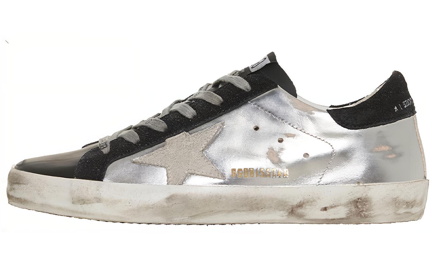 

Кроссовки для скейтбординга Super-Star женские, низкие, серебристые Golden Goose