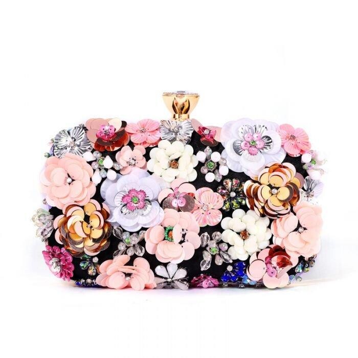 

Клатч с цветочным декором PEACH ACCESSORIES, черный
