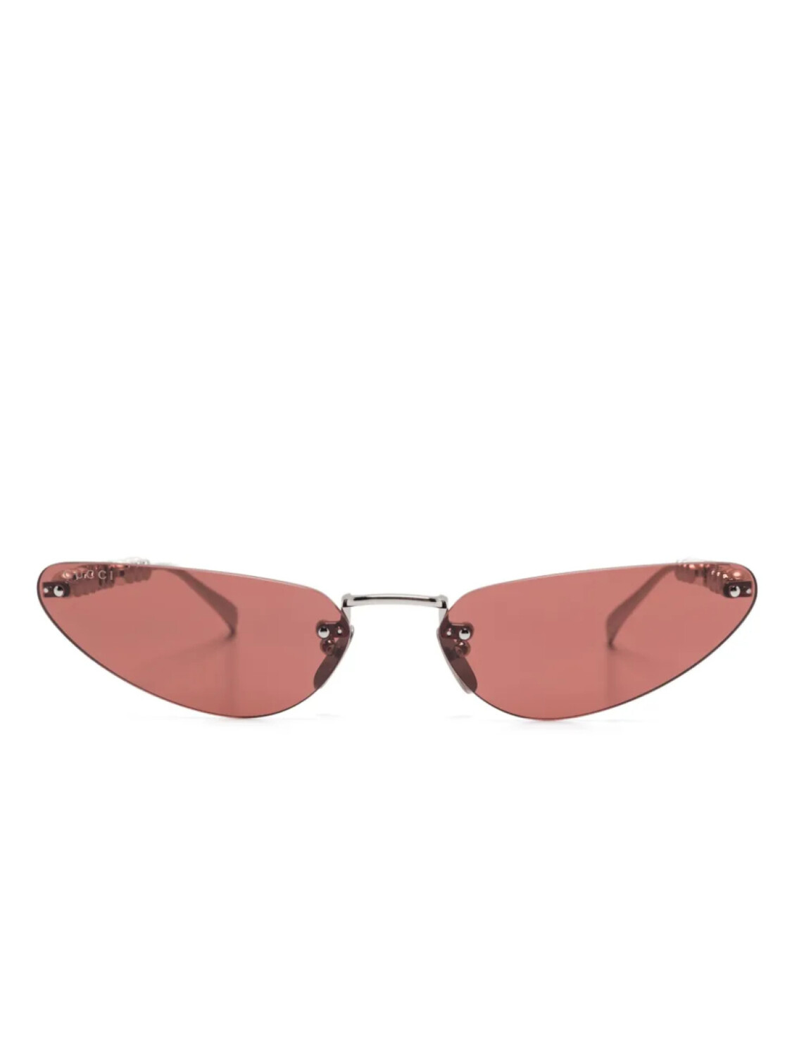 

Солнцезащитные очки Gucci Eyewear в оправе «кошачий глаз», серебристый